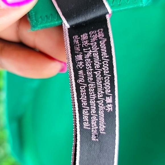 Victoria's Secret Womens Lined Padded Demi Bra Green Size 34DD - Picture 10 of 11